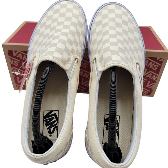 Vans Classic Slip-On Checkerboard White - Men's Size 10.5 NIB - Picture 5 of 8